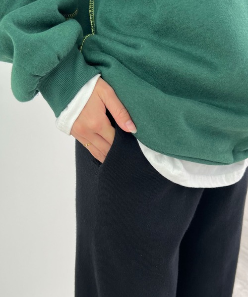 Futier land(フューティアランド)の「【新色追加】ドロストニットパンツ(その他パンツ・レディース・ライトグレー/チャコールグレー/ブラック/テラコッタ・MEDIUM/LARGE)」の11枚目の写真