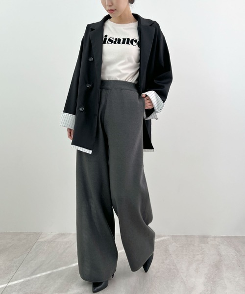 Futier land(フューティアランド)の「【新色追加】ドロストニットパンツ(その他パンツ・レディース・ライトグレー/チャコールグレー/ブラック/テラコッタ・MEDIUM/LARGE)」の16枚目の写真