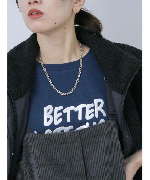 Samansa Mos2 blue(サマンサモスモスブルー)の「◎発泡プリントロゴロンT(Tシャツ/カットソー・レディース・オフホワイト/ネイビー/ブラック・F)」の17枚目の写真