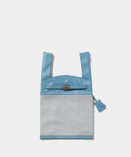 beautiful people(ビューティフルピープル)の「large market bag canvas combi(ハンドバッグ・レディース・ブラック/キャメル/ブルー・FREE)」の8枚目の写真