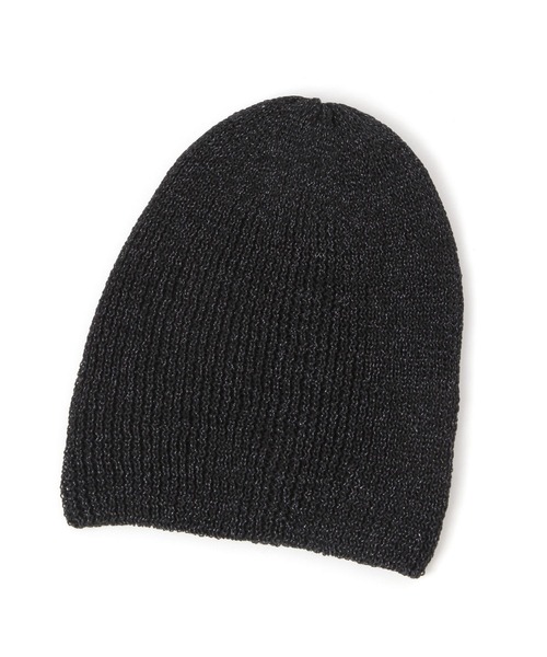 PAGEBOY（ページボーイ）の「ラメペーパービーニー（ニットキャップ/ビーニー・レディース・ブラック/ライトベージュ・FREE）」の3枚目の写真