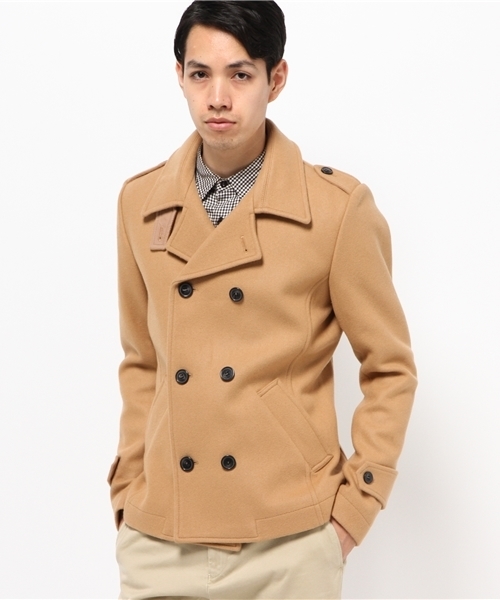 Lui's（ルイス）の「Lui's(ルイス) メルトンショートPコート（ピーコート・メンズ・ブラック/ネイビー/ベージュ・SMALL/LARGE/MEDIUM）」の16枚目の写真