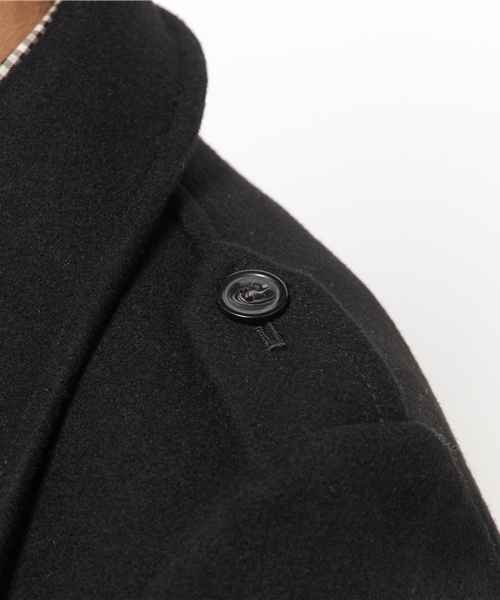 Lui's（ルイス）の「Lui's(ルイス) メルトンショートPコート（ピーコート・メンズ・ブラック/ネイビー/ベージュ・SMALL/LARGE/MEDIUM）」の9枚目の写真