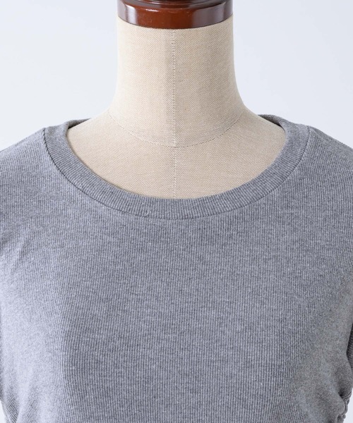 17HR（セブンティーンアワーズ）の「シャーリングリブT（Tシャツ/カットソー・レディース・ホワイト/グレー/ブラック・FREE）」の7枚目の写真