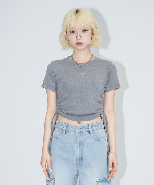 17HR（セブンティーンアワーズ）の「シャーリングリブT（Tシャツ/カットソー・レディース・ホワイト/グレー/ブラック・FREE）」の22枚目の写真