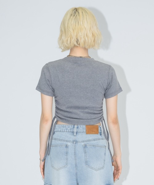 ★minagram★ メルコ レイヤードシャーリングTシャツ シャーリングリブT（Tシャツ/カットソー）｜17HR