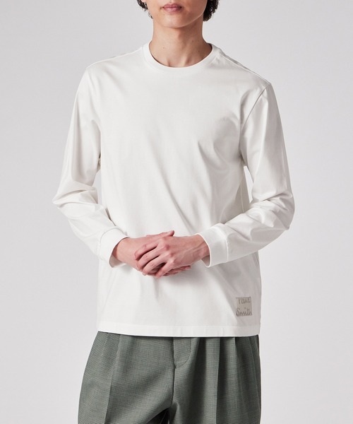 Paul Smith（ポールスミス）の「"Cropped Logo" 長袖Tシャツ / 153563 049X（Tシャツ/カットソー・メンズ・ブラック/ホワイト・SMALL/MEDIUM/LARGE/X-LARGE/XX-LARGE）」の10枚目の写真