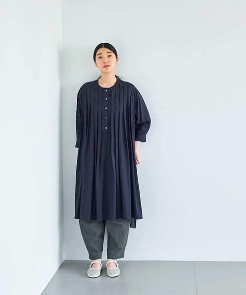 ata one oiece 2. / テンセル タックチュニックワンピ