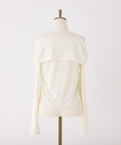 one after another NICE CLAUP(ワンアフターアナザーナイスクラップ)の「オフショルカットトップス【ブラ紐隠し】(Tシャツ/カットソー・レディース・杢グレー/ミント/オフホワイト/ベージュ・FREE)」の10枚目の写真
