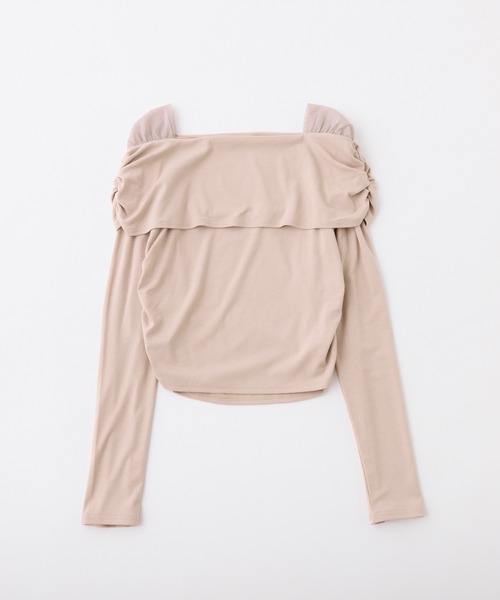 one after another NICE CLAUP(ワンアフターアナザーナイスクラップ)の「オフショルカットトップス【ブラ紐隠し】(Tシャツ/カットソー・レディース・杢グレー/ミント/オフホワイト/ベージュ・FREE)」の18枚目の写真
