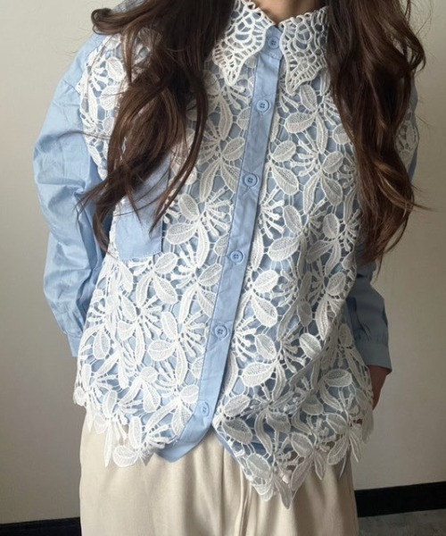 レースブラウス（シャツ/ブラウス）｜deux amour（ドゥーザムール）の