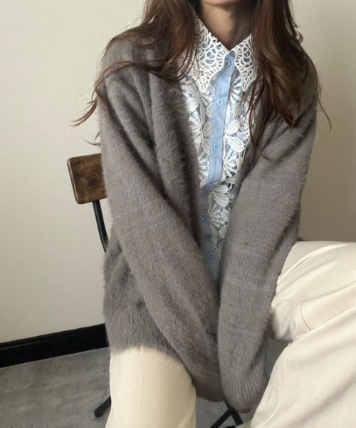 deux amour(ドゥーザムール)の「レースブラウス(シャツ/ブラウス・レディース・ブルー/ホワイト・FREE)」の14枚目の写真
