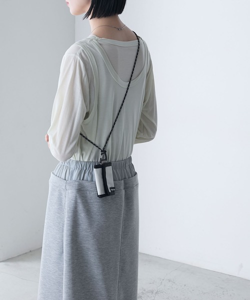 WILD THINGS(ワイルドシングス)の「【WILD THINGS × forksy.】ワイルドシングス 別注 ナイロン ストラップ付きミニウォレット(財布・レディース・ピンク/オリーブ/オフホワイト・FREE)」の14枚目の写真