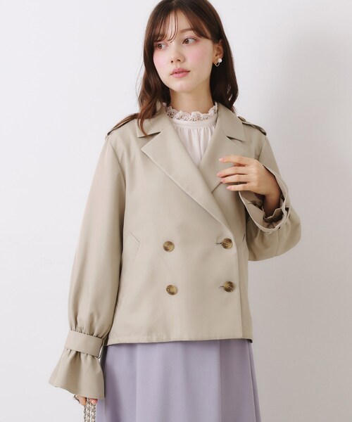 couture brooch(クチュールブローチ)の「【華やか・主役級】ショートトレンチ(トレンチコート・レディース・ベージュ/サックスブルー/ブラウン系その他・42/40/38/36)」の21枚目の写真
