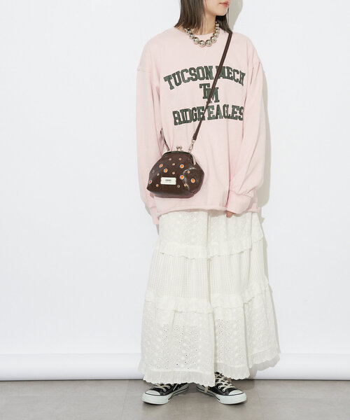 GRAIN（グレイン）の「【GRAIN/グレイン】ハトメがま口ショルダーバッグ（ショルダーバッグ・レディース・ホワイト/ブラウン/ピンク・FREE）」の4枚目の写真