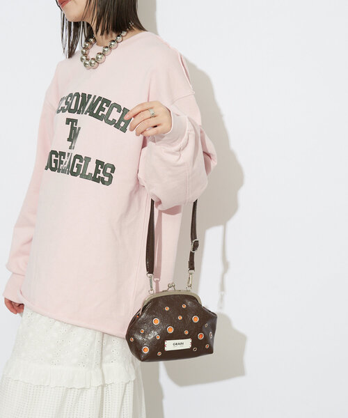 GRAIN（グレイン）の「【GRAIN/グレイン】ハトメがま口ショルダーバッグ（ショルダーバッグ・レディース・ホワイト/ブラウン/ピンク・FREE）」の8枚目の写真