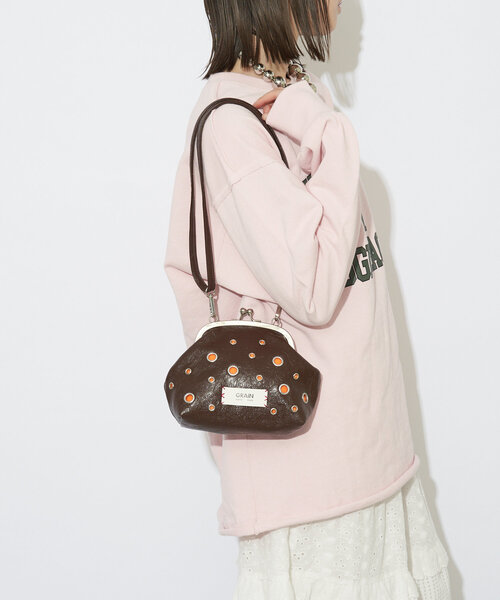 GRAIN（グレイン）の「【GRAIN/グレイン】ハトメがま口ショルダーバッグ（ショルダーバッグ・レディース・ホワイト/ブラウン/ピンク・FREE）」の9枚目の写真