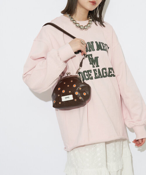 GRAIN（グレイン）の「【GRAIN/グレイン】ハトメがま口ショルダーバッグ（ショルダーバッグ・レディース・ホワイト/ブラウン/ピンク・FREE）」の10枚目の写真