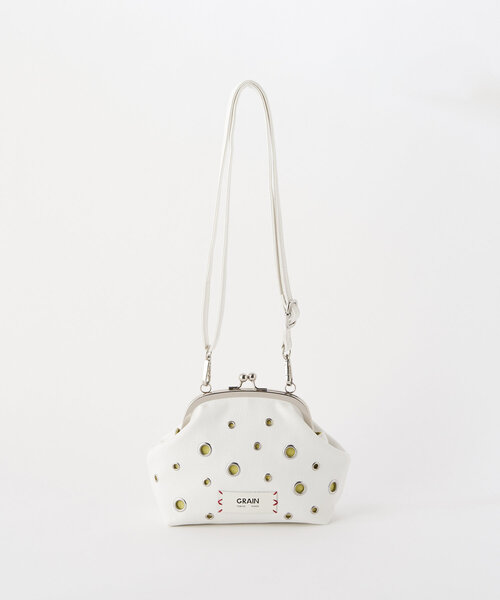 GRAIN（グレイン）の「【GRAIN/グレイン】ハトメがま口ショルダーバッグ（ショルダーバッグ・レディース・ホワイト/ブラウン/ピンク・FREE）」の13枚目の写真
