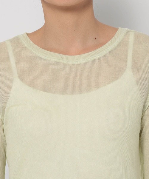 LOWRYS FARM(ローリーズファーム)の「シアーメロータイトLS 291979(Tシャツ/カットソー・レディース・ブラック/カーキ/アイボリー・FREE)」の7枚目の写真