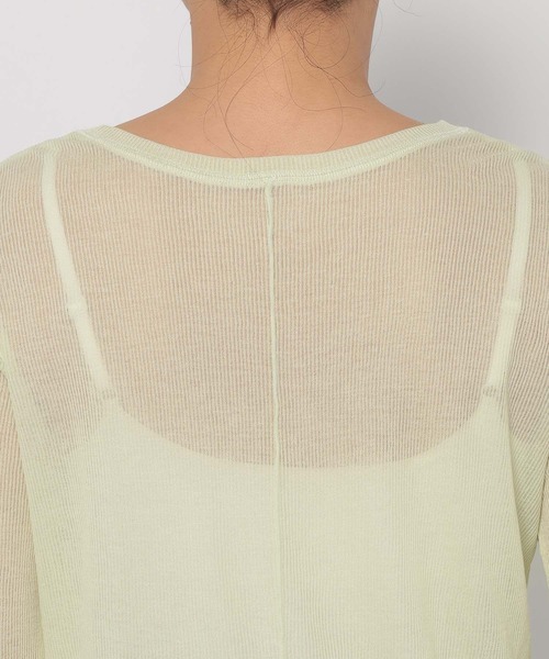 LOWRYS FARM(ローリーズファーム)の「シアーメロータイトLS 291979(Tシャツ/カットソー・レディース・ブラック/カーキ/アイボリー・FREE)」の10枚目の写真