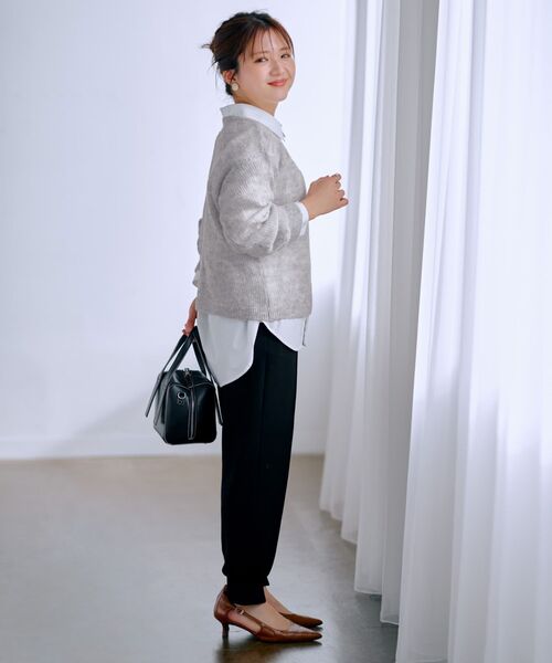COHINA(コヒナ)の「センターラインウォームジョグパンツ 【低身長・小柄女性】(その他パンツ・レディース・ブラック/ベージュ・REGULAR/SHORT)」の5枚目の写真