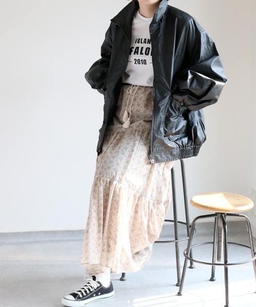 cepo（セポ）の「ヴィンテージモチーフティアードスカート（スカート・レディース・グレー/ベージュ/ブラック・M）」の18枚目の写真