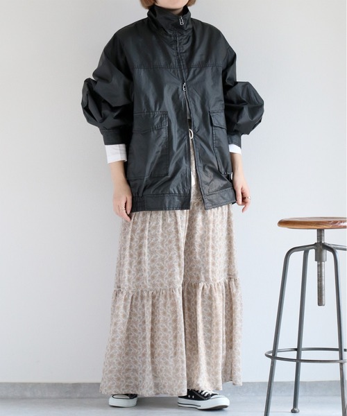 cepo（セポ）の「ヴィンテージモチーフティアードスカート（スカート・レディース・グレー/ベージュ/ブラック・M）」の19枚目の写真