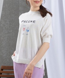 ハーフスリーブ刺繍プルオーバー
