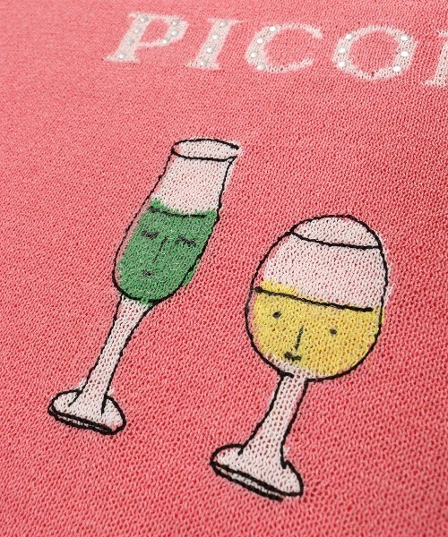 STUDIO PICONE(スタジオピッコーネ)の「ハーフスリーブ刺繍プルオーバー(ニット/セーター・レディース・ピンク/ブルー/ネイビー/ホワイト・M/L)」の12枚目の写真