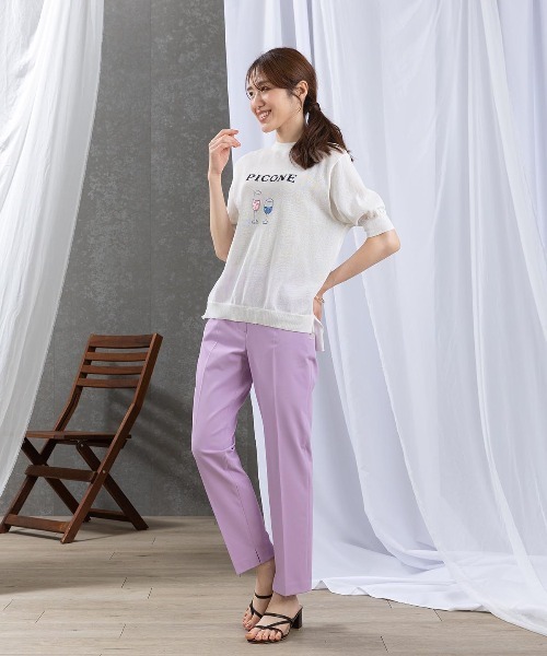 STUDIO PICONE(スタジオピッコーネ)の「ハーフスリーブ刺繍プルオーバー(ニット/セーター・レディース・ピンク/ブルー/ネイビー/ホワイト・M/L)」の19枚目の写真