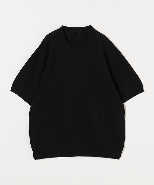green label relaxing（グリーンレーベルリラクシング）の「ペーパー ハーフミラノ ニット クルーネック 半袖Ｔシャツ（Tシャツ/カットソー・メンズ・ダークグリーン/ライトグレー/ブラック・S/M/L/XL）」の4枚目の写真