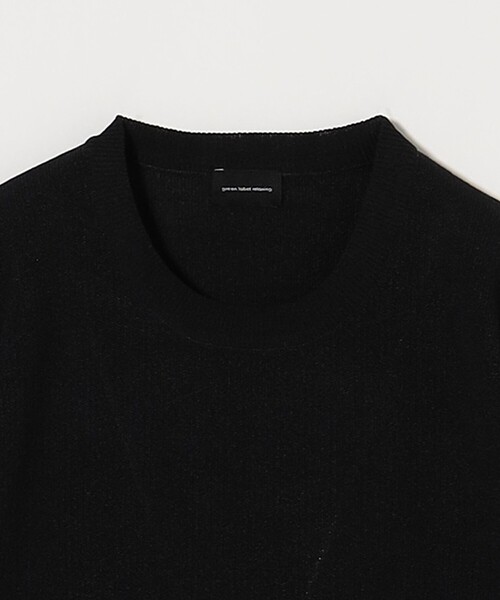 green label relaxing（グリーンレーベルリラクシング）の「ペーパー ハーフミラノ ニット クルーネック 半袖Ｔシャツ（Tシャツ/カットソー・メンズ・ダークグリーン/ライトグレー/ブラック・S/M/L/XL）」の6枚目の写真
