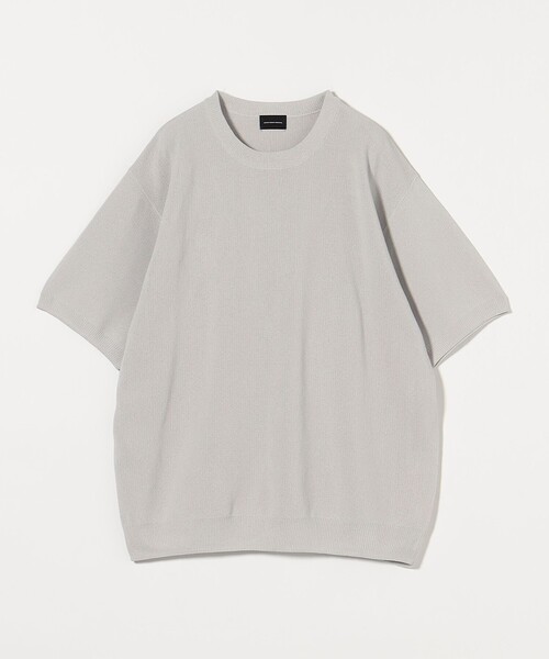 green label relaxing（グリーンレーベルリラクシング）の「ペーパー ハーフミラノ ニット クルーネック 半袖Ｔシャツ（Tシャツ/カットソー・メンズ・ダークグリーン/ライトグレー/ブラック・S/M/L/XL）」の8枚目の写真