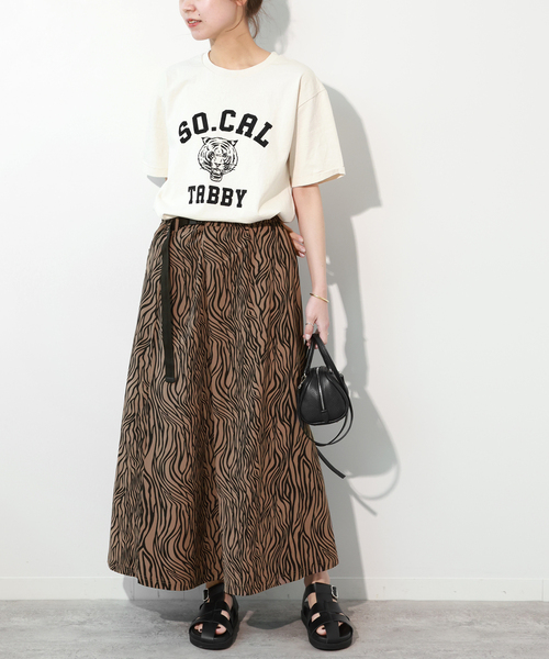 THOUSAND MILE(サウザンドマイル)の「《WEB限定追加》【THOUSAND MILE/サウザンドマイル】WAVE ADJUST SKIRT ZEBRA(スカート・レディース・ブラウン系その他・FREE)」の3枚目の写真