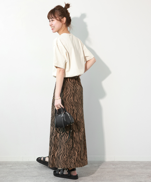 THOUSAND MILE(サウザンドマイル)の「《WEB限定追加》【THOUSAND MILE/サウザンドマイル】WAVE ADJUST SKIRT ZEBRA(スカート・レディース・ブラウン系その他・FREE)」の5枚目の写真