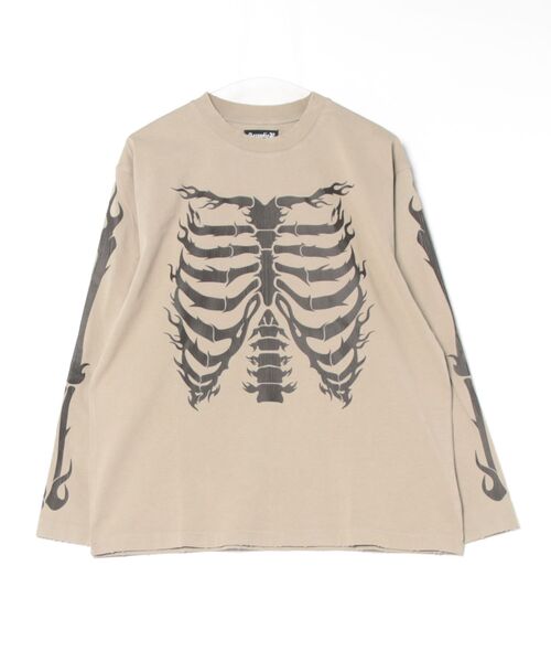 SUPPLIER(サプライヤー)の「SUPPLIER/サプライヤー/Fire Bones Long Sleeve Tee(Tシャツ/カットソー・メンズ・ブラック/ベージュ・L/M/XL)」の20枚目の写真
