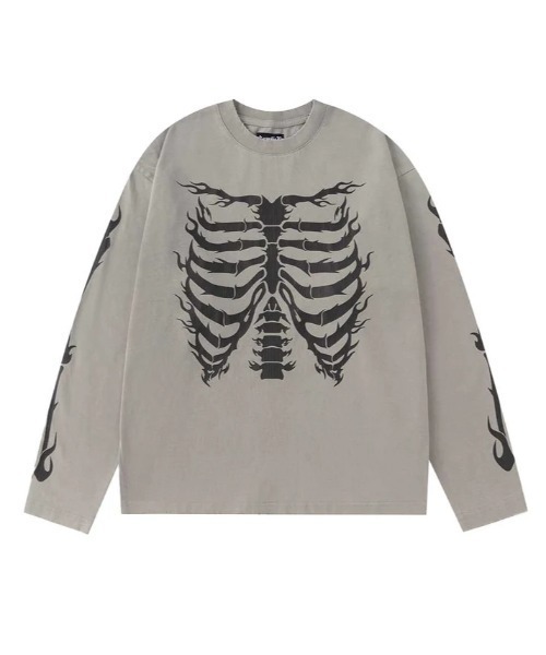 SUPPLIER(サプライヤー)の「SUPPLIER/サプライヤー/Fire Bones Long Sleeve Tee(Tシャツ/カットソー・メンズ・ブラック/ベージュ・L/M/XL)」の12枚目の写真