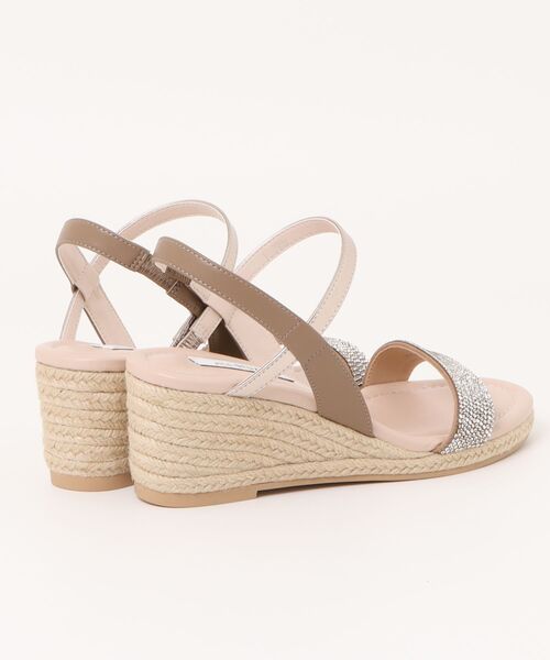 JILL STUART(ジルスチュアート)の「ラインストーンジュートウェッジサンダル(サンダル・レディース・サンドベージュ/ブラック系その他/ブラック・22.5cm/23.0cm/23.5cm/24.0cm/24.5cm/22.0cm)」の4枚目の写真