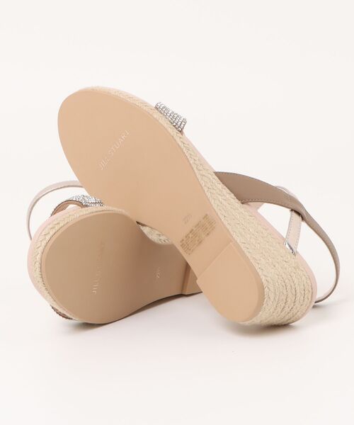 JILL STUART(ジルスチュアート)の「ラインストーンジュートウェッジサンダル(サンダル・レディース・サンドベージュ/ブラック系その他/ブラック・22.5cm/23.0cm/23.5cm/24.0cm/24.5cm/22.0cm)」の5枚目の写真