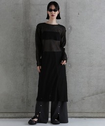 CHIGNON（シニヨン）の「(CHIGNON)メッシュパイピングワンピース（ワンピース）」