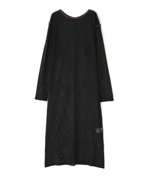 CHIGNON(シニヨン)の「(CHIGNON)メッシュパイピングワンピース(ワンピース・レディース・ブラック/カーキ・ONE SIZE)」の10枚目の写真