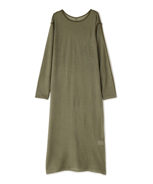 CHIGNON(シニヨン)の「(CHIGNON)メッシュパイピングワンピース(ワンピース・レディース・ブラック/カーキ・ONE SIZE)」の16枚目の写真