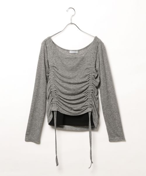 PAGEBOY（ページボーイ）の「ドロストシャーリングセット（Tシャツ/カットソー・レディース・ブラック/オフホワイト/グレー系その他/ブルー系その他・FREE）」の8枚目の写真