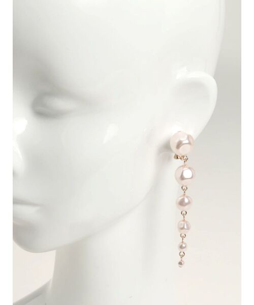 MERCURYDUO（マーキュリーデュオ）の「パールドロップイヤリング（イヤリング・レディース・ピンク/オフホワイト・FREE）」の6枚目の写真