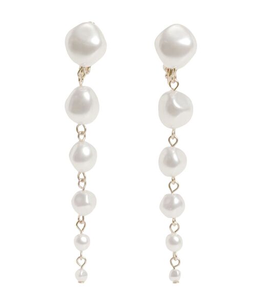 MERCURYDUO（マーキュリーデュオ）の「パールドロップイヤリング（イヤリング・レディース・ピンク/オフホワイト・FREE）」の5枚目の写真