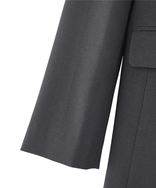 ROSE BUD（ローズバッド）の「ノーカラーダブルジャケット（ノーカラージャケット・レディース・ブラウン/ブラック・S/M）」の13枚目の写真