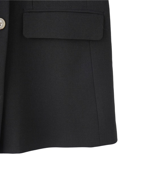 ROSE BUD（ローズバッド）の「ノーカラーダブルジャケット（ノーカラージャケット・レディース・ブラウン/ブラック・S/M）」の14枚目の写真