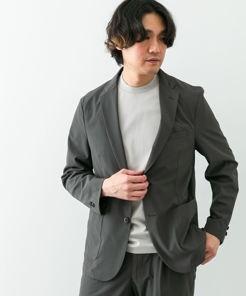 URBAN RESEARCH DOORS（アーバンリサーチドアーズ）の「『イージーケア』LIFE STYLE TAILOR　リップストップナイロンストレッチジャケット（スーツジャケット・メンズ・カーキ/ブラック/グレー・LARGE/X-LARGE/SMALL/MEDIUM）」の16枚目の写真