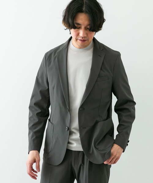 アーバンリサーチ スーツセットアップ スリーピース グレー レーヨン イタリア製 セール】『イージーケア』LIFE STYLE TAILOR リップストップ